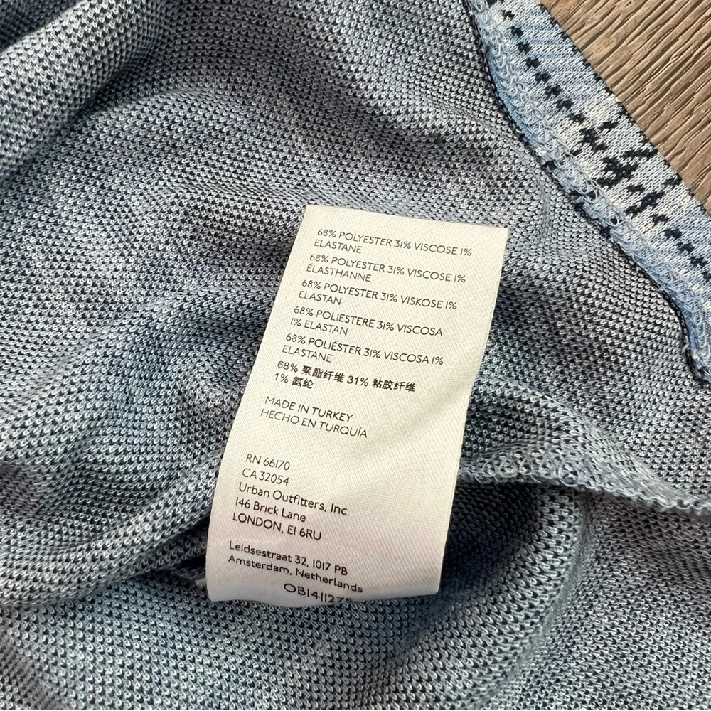 NWT Free People Pleated Plaid Mini Skirt Blue Check A-Line Preppy Size 6 - Picture 6 of 8